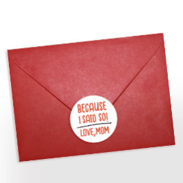 シック赤と白ボスマおもしろいムことわざ型 ラウンドシール