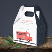 シック赤トラック火災トラックエンジン任意の年齢誕生日 フェイバーボックス