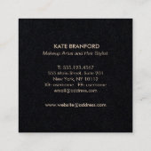 シック赤フローラウォーターカラーバラペタル美しい スクエア名刺 (裏面)