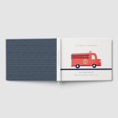 シック赤海軍の消防車エンジン任意の年齢誕生日 ゲストブック (全面)