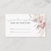 シック赤面ほこりっぽいバラどのように多くのキスブライダルゲーム エンクロージャーカード (正面)