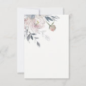 シック赤面ウォーターカラー結婚フローラの詳細 出欠カード (裏面)