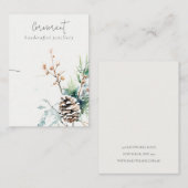 シック赤面スノーウィンターベリーネックレスホルダー 名刺 (正面/裏面)