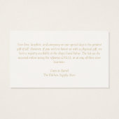 シック赤面バラ結婚のレジストリエンクロージャ (裏面)