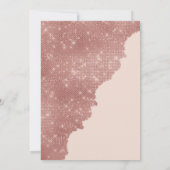 シック赤面バラ金ゴールドグリッターカラーブロックスウィート16 招待状 (裏面)