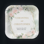 シック赤面バラ金ゴールドフレーム結婚ユーカリ ペーパープレート<br><div class="desc">魅力的なエレガント緑の葉のフェイク金ゴールド紙プレートを見なさい – どのようなお祝いにも目結婚眩しい追加!緑豊かな緑と金ゴールドのアクセントの複雑なデザインフェイクで、このプレートは楽に優雅さと魅力を醸し出している。あなたの特別な日に洗練されたtouchを追加するのに最適な、これらのプレートはあなたのゲストをワンダーランドに運お洒落送する。この違う食器の冒険の精神を受け入れ素晴らしる勇気を持ち、忘れられない思い出を結婚作りなさい!</div>