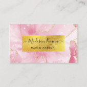 シック赤面ピンクアンドゴールドフェイクフォイル 名刺 (正面)