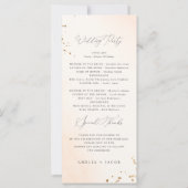 シック赤面ピンクウォーターカラー結婚式 プログラム (裏面)