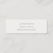 シック赤面ピンクグリーンフラワースタッドイヤリングディスプレイ スキニー名刺 (裏面)