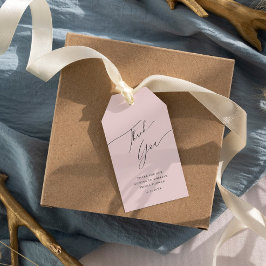 シック赤面ピンクサンキューユーブライダルシャワー ギフトタグ