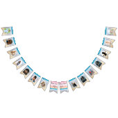 シック赤面ピンクサンセットビーチ結婚式 バンティングフラッグ (全)