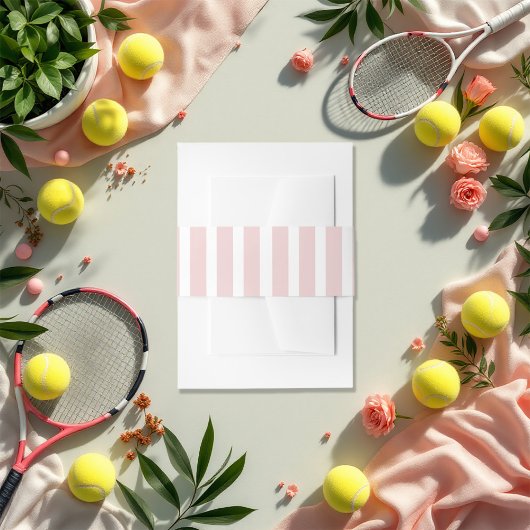 シック赤面ピンクソーシャルクラブピンクストライプ 招待状ベリーバンド