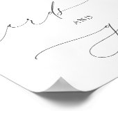 シック赤面ピンクダスティバラフローラカードとギフト ポスター (角)