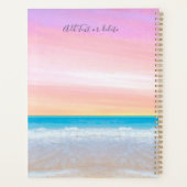 シック赤面ピンクビーチ2ハートインサンド結婚ズ プランナー手帳 (裏面)