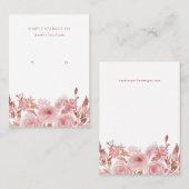 シック赤面ピンクフローライヤリングディスプレイカード 名刺 (正面/裏面)