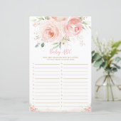 シック赤面ピンクフローラベビーABCおもしろいシャワーゲーム (スタンド正面)