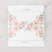 シック赤面ピンクフローラ金ゴールドゲストネーム座席表 プレイスカード (外部開封)