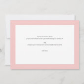 シック赤面ピンクブライダルシャワー サンキューカード (裏面)