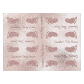 シック赤面ピンクベビーシャワーベビー足テーブルクロス テーブルクロス (正面(横))