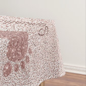 シック赤面ピンクベビーシャワーベビー足テーブルクロス テーブルクロス (インサイチュ)