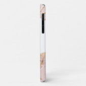 シック赤面ピンクローズゴールドフォイルホワイトモノグラム Case-Mate iPhoneケース (裏面/左)