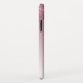 シック赤面ピンクローズ金ゴールドグリッタースパークルモノグラム Case-Mate iPhoneケース (裏面/右)