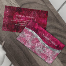 シック赤面ピンク明るい赤紫色グリッター葉モノグラム