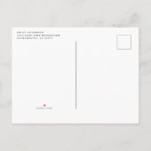 シック赤面ピンク水彩金ゴールドバーチャルシャワー インビテーションポストカード (裏面)