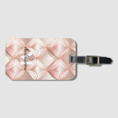 シック赤面ピンク金ゴールドグラムサークル ラゲッジタグ
