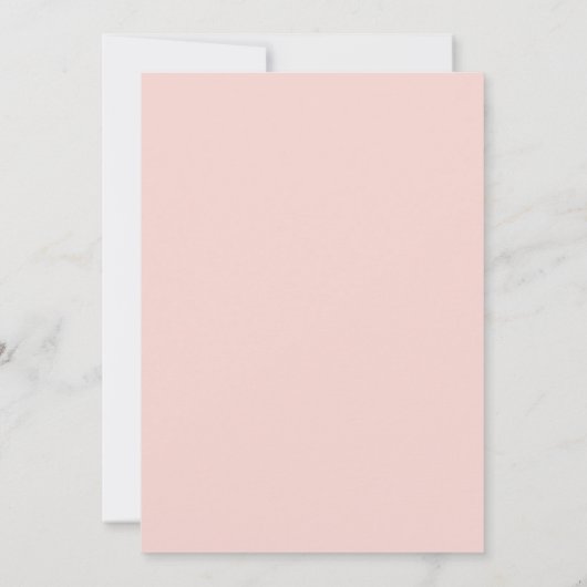 シック赤面ピンク金ゴールドフローラブライダルブルンチシャワー 招待状 (裏面)