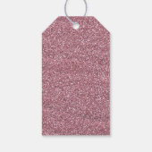 シック赤面ピンク |バラ金ゴールドグリッターモノグラム ギフトタグ (裏面)