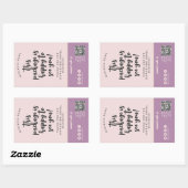 シック赤面ピンク&ベージュ包装ラフェミニンベル 長方形シール (シート)