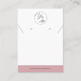 シック赤面ピンク |ロゴジュエリーディスプレイカード コーリングカード