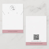 シック赤面ピンク |ロゴジュエリーディスプレイカード コーリングカード (正面/裏面)