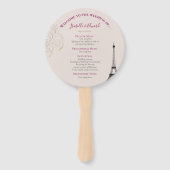 シック赤面ピンク&金ゴールド華美エッフェルタワー結婚ズ ハンドファン (正面)