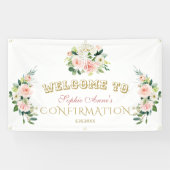 シック赤面フラワーガール確認歓迎サイン 横断幕 (横)