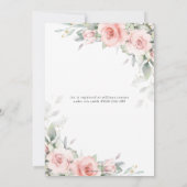 シック赤面フローラグリーナリーブライダルシャワー幾何学的 招待状 (裏面)