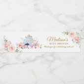 シック赤面フローラハイティーパーティーガールベビーシャワー ペットボトルラベル (シングルラベル)