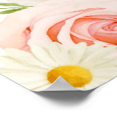 シック赤面フローラブライダルシャワーへようこそ ポスター (角)