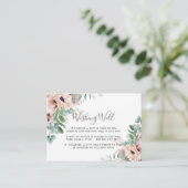 シック赤面フローラユーカリ結婚スの願い井戸 エンクロージャーカード (スタンド正面)