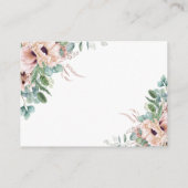 シック赤面フローラユーカリ結婚スの願い井戸 エンクロージャーカード (裏面)