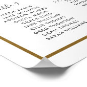 シック赤面フローラ結婚フラワーズシーティングチャートA2 ポスター (角)