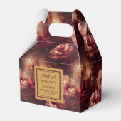 シック赤面ブルゴーニュ金ゴールドウォーター結婚カラー感謝していズ フェイバーボックス (裏面サイド)