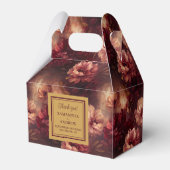 シック赤面ブルゴーニュ金ゴールドウォーター結婚カラー感謝していズ フェイバーボックス (正面サイド)