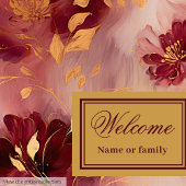 シック赤面ブルゴーニュ金ゴールドフローラ布ナプキンス