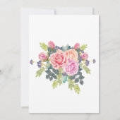 シック赤面ボタニカルフローラマザーズデイブランチ 招待状 (裏面)