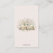 シック赤面ワイルドフラワー新しいチャプターブックベビー エンクロージャーカード (裏面)