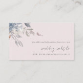 シック赤面水彩色フローラ結婚のウェブサイト エンクロージャーカード (裏面)