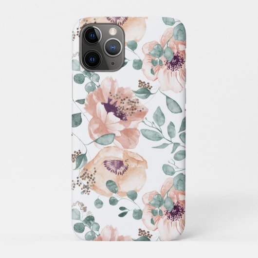 シック赤面水彩花iPhone iPadケース Case-Mate iPhoneケース (裏)