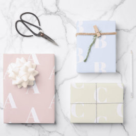 シック赤面淡い色のピンクブルーカスタムクリーム ラッピングペーパーシート